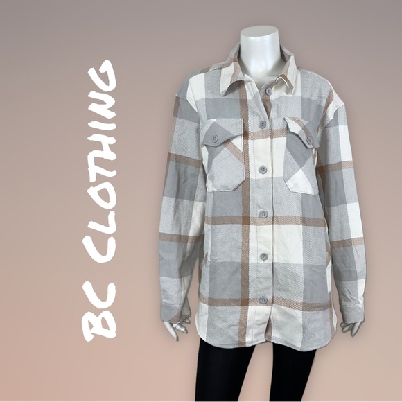 🆕 BC CLOTHING | Women’s Plaid Flannel Shacket - Picture 1 of 11